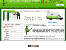 Tablet Screenshot of delhi.aryawartapackers.com